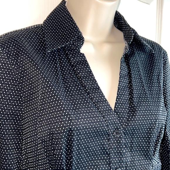 Express Polka Dot Button Down Blouse - Picture 1 of 6